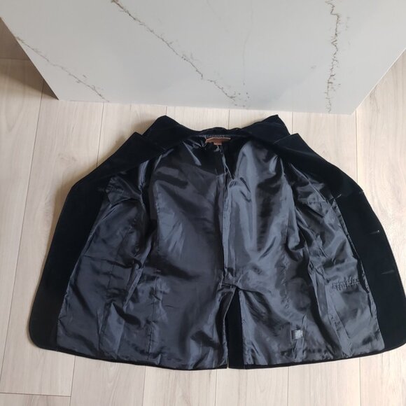 Guess Blazer Jacket Mens M Black Velvet Two Button Tailored Jacket Marciano - Picture 3 of 8